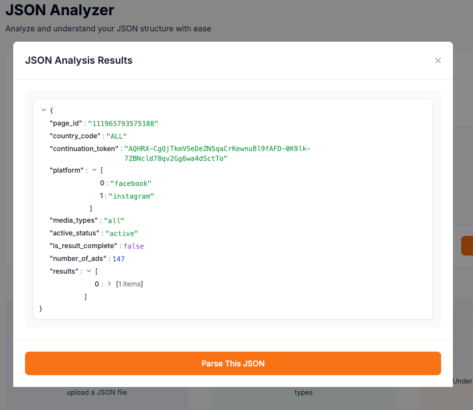 2. Confirm your JSON structure
